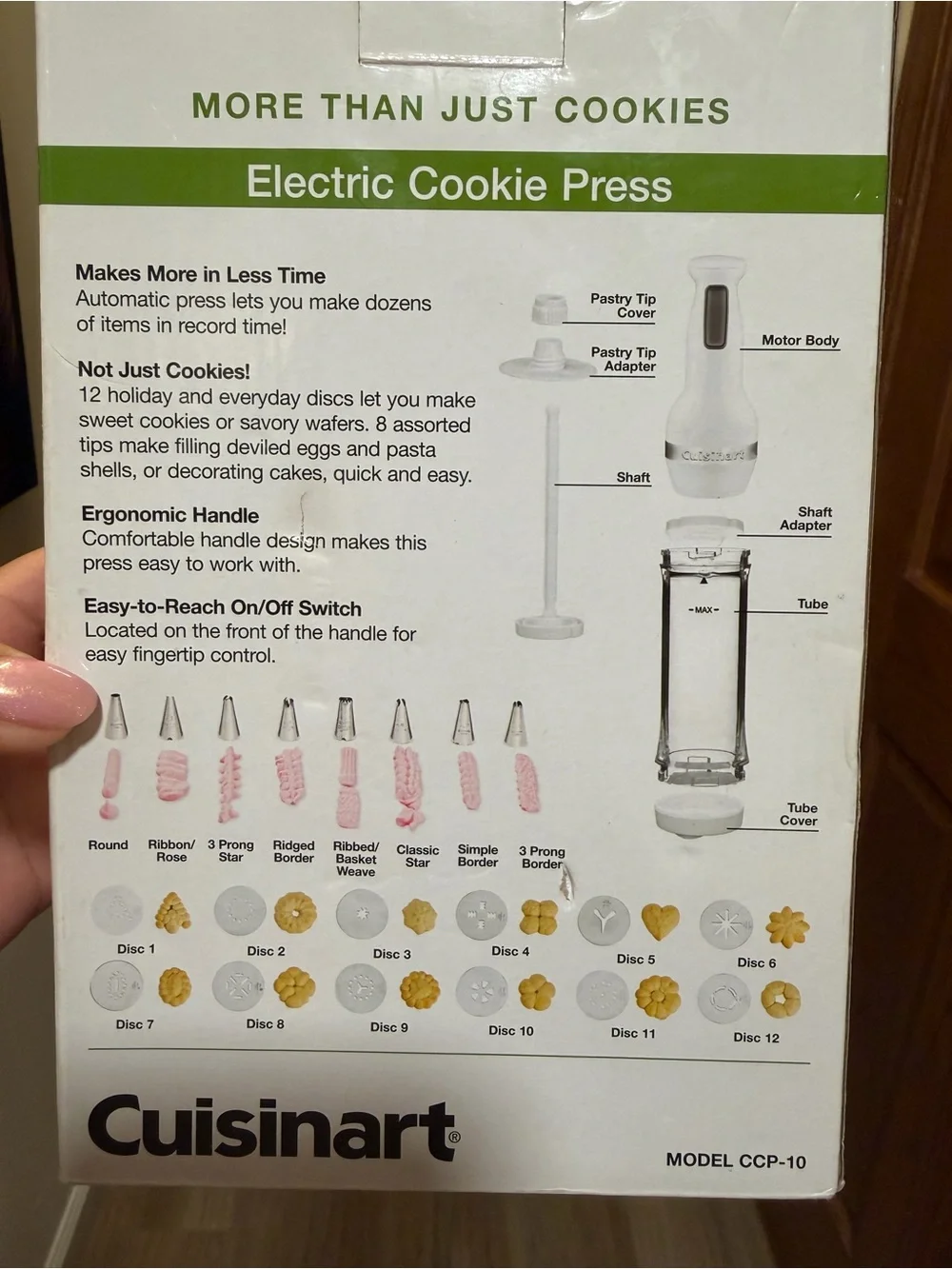 Cuisinart Electric Cookie Press Model CCP-10 Complete Excellent Condition